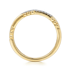14K Yellow Gold Bujukan Diamond Stackable Ring — Gabriel & Co. LR51456Y45JJ