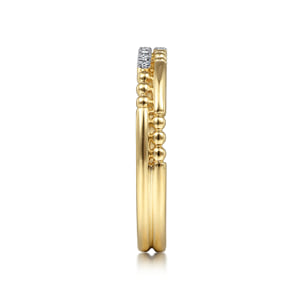 14K Yellow Gold Bujukan Diamond Stackable Ring — Gabriel & Co. LR51456Y45JJ