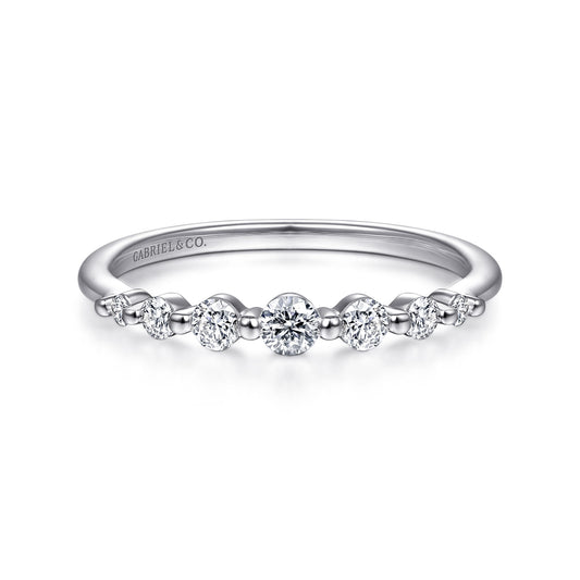 14K White Gold Single Prong Diamond Ring — Gabriel & Co. LR51740W45JJ
