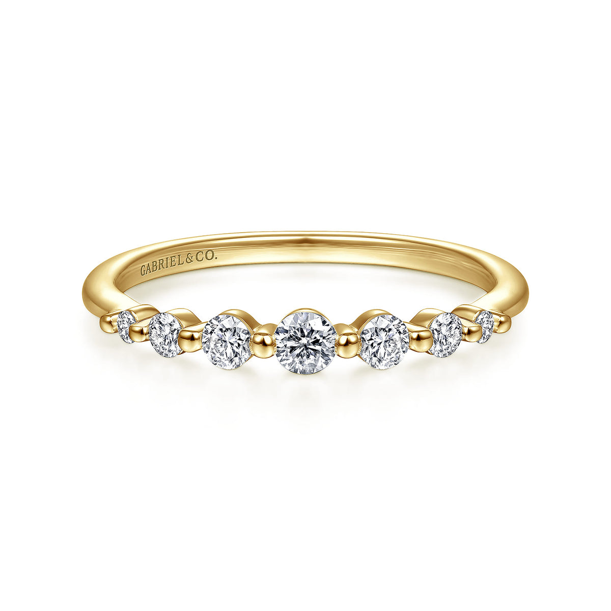 14K Yellow Gold Diamond Band Ring — Gabriel & Co. LR51740Y45JJ