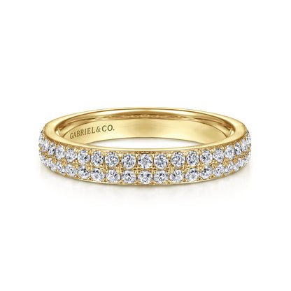 14K Yellow Gold Diamond Pave Band Ring — Gabriel & Co. LR51758Y45JJ