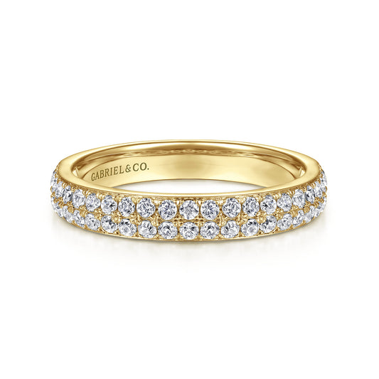 14K Yellow Gold Diamond Pave Band Ring — Gabriel & Co. LR51758Y45JJ