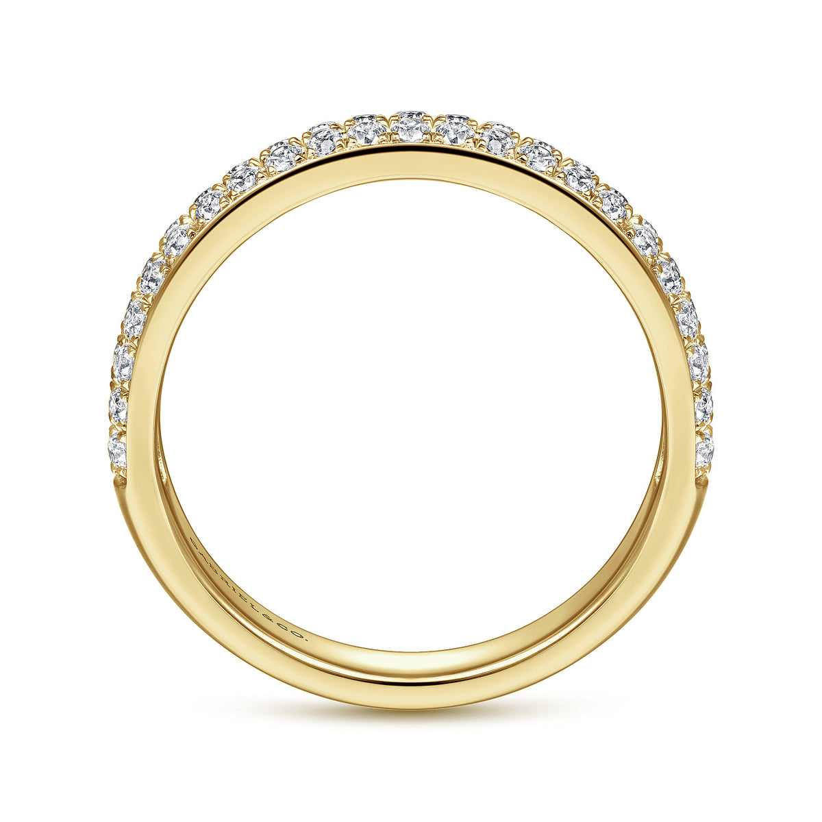 14K Yellow Gold Diamond Pave Band Ring — Gabriel & Co. LR51758Y45JJ