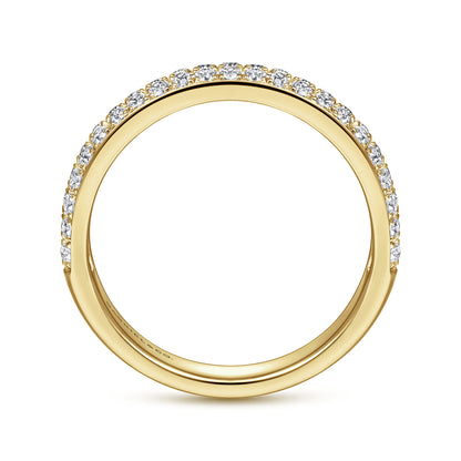 14K Yellow Gold Diamond Pave Band Ring — Gabriel & Co. LR51758Y45JJ