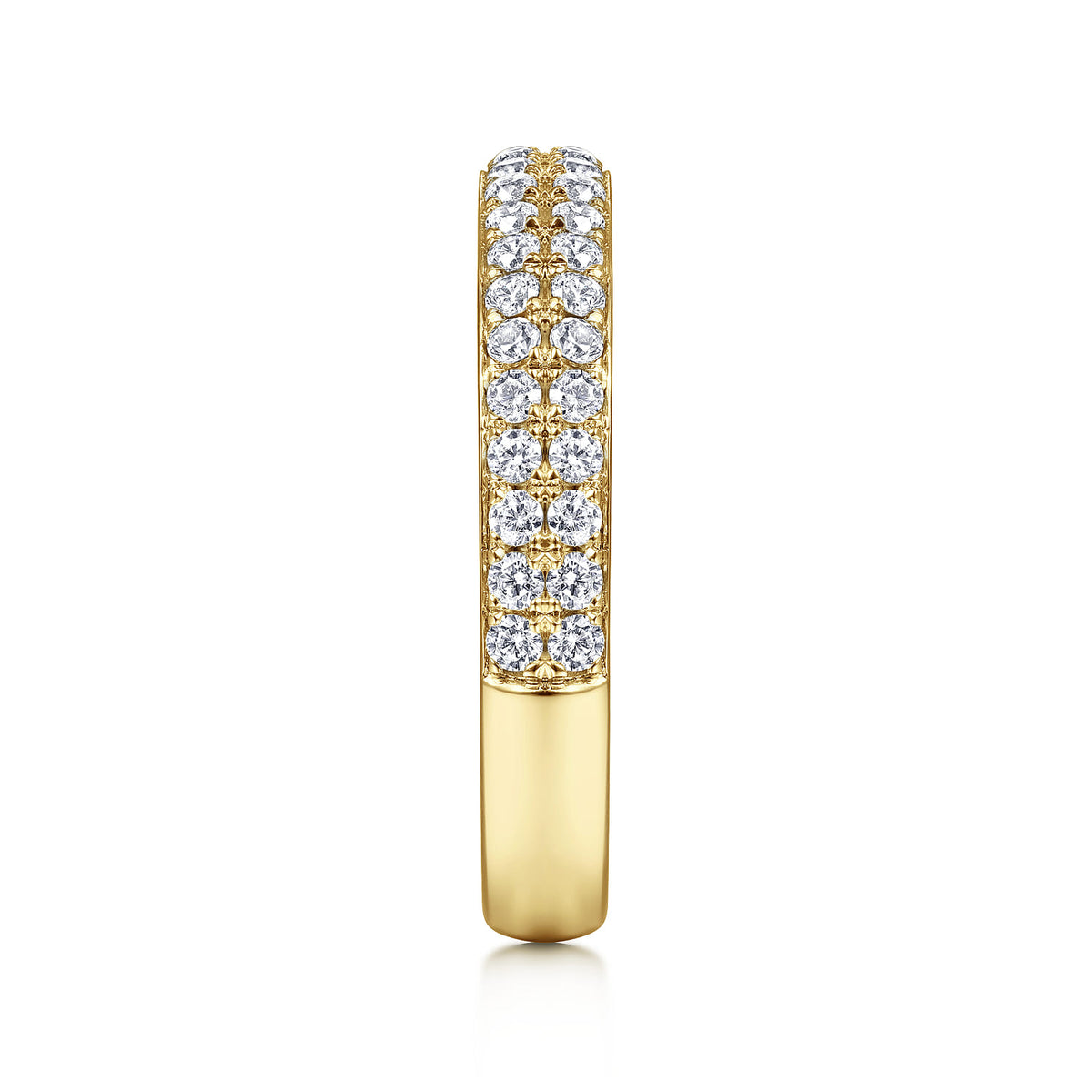 14K Yellow Gold Diamond Pave Band Ring — Gabriel & Co. LR51758Y45JJ