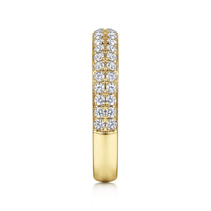 14K Yellow Gold Diamond Pave Band Ring — Gabriel & Co. LR51758Y45JJ