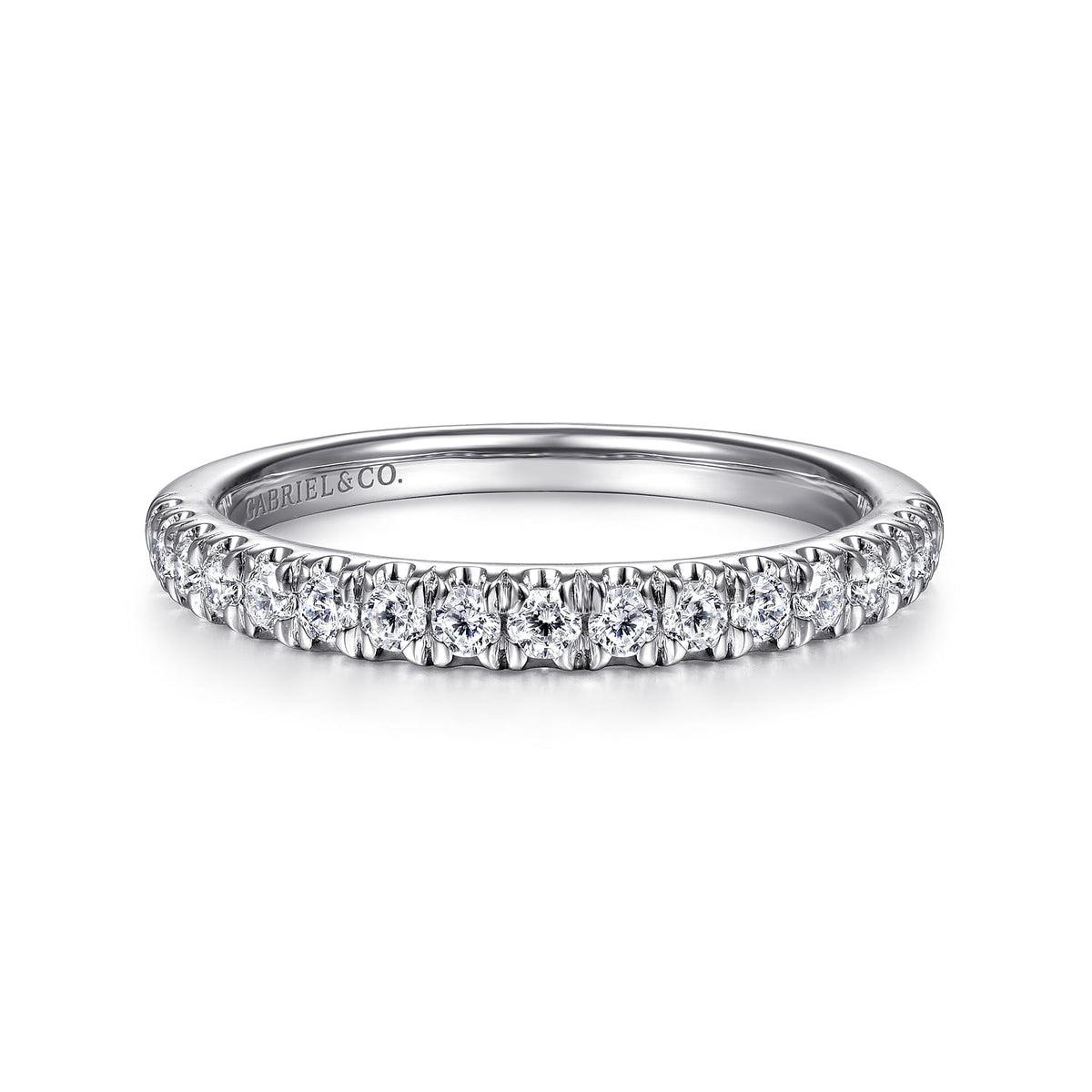 14K White Gold Diamond Stackable Band — Gabriel & Co. LR51760W45JJ