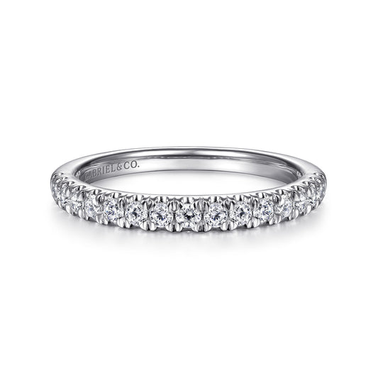 14K White Gold Diamond Stackable Band — Gabriel & Co. LR51760W45JJ