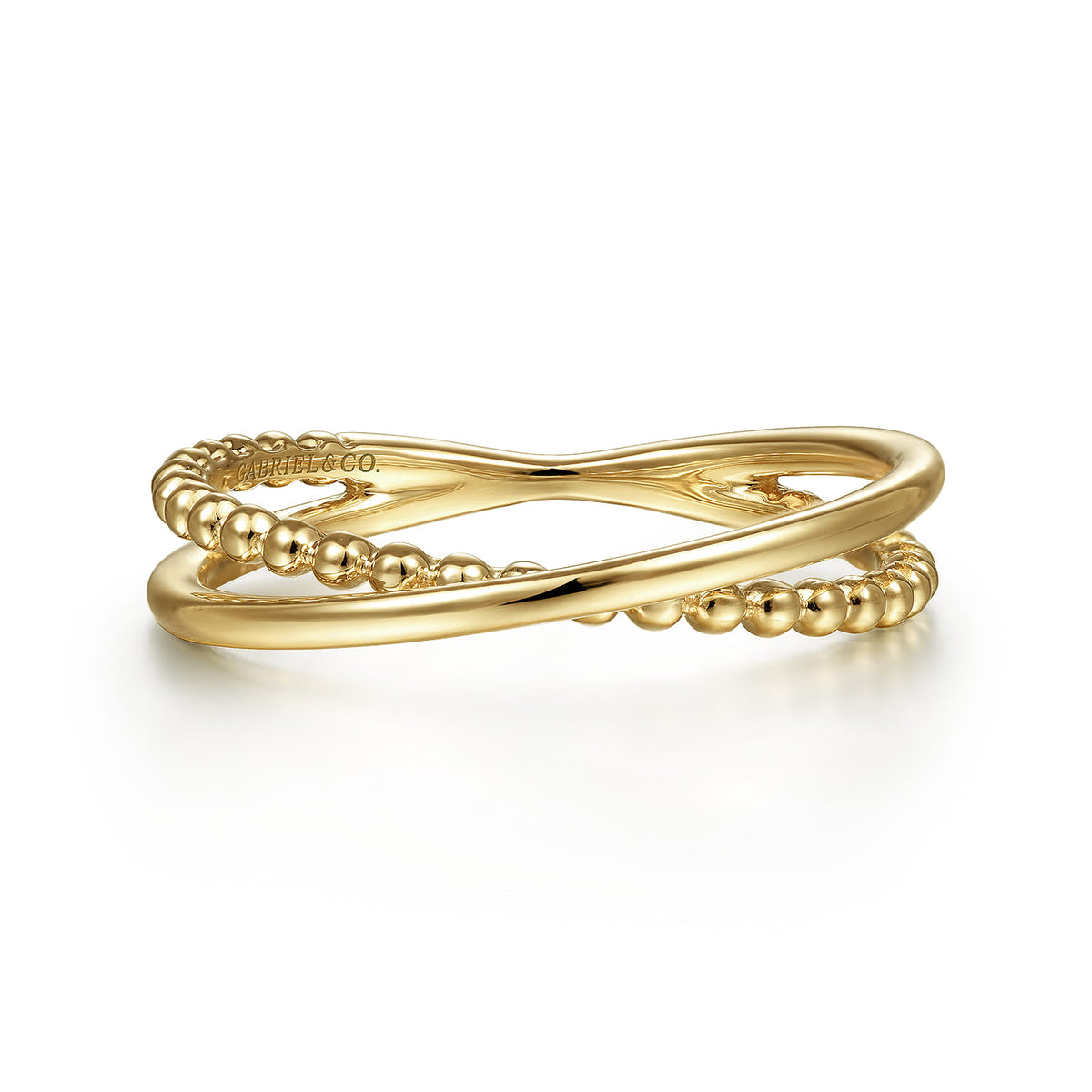 14K Yellow Gold Bujukan Criss Cross Ring — Gabriel & Co. LR51876Y4JJJ