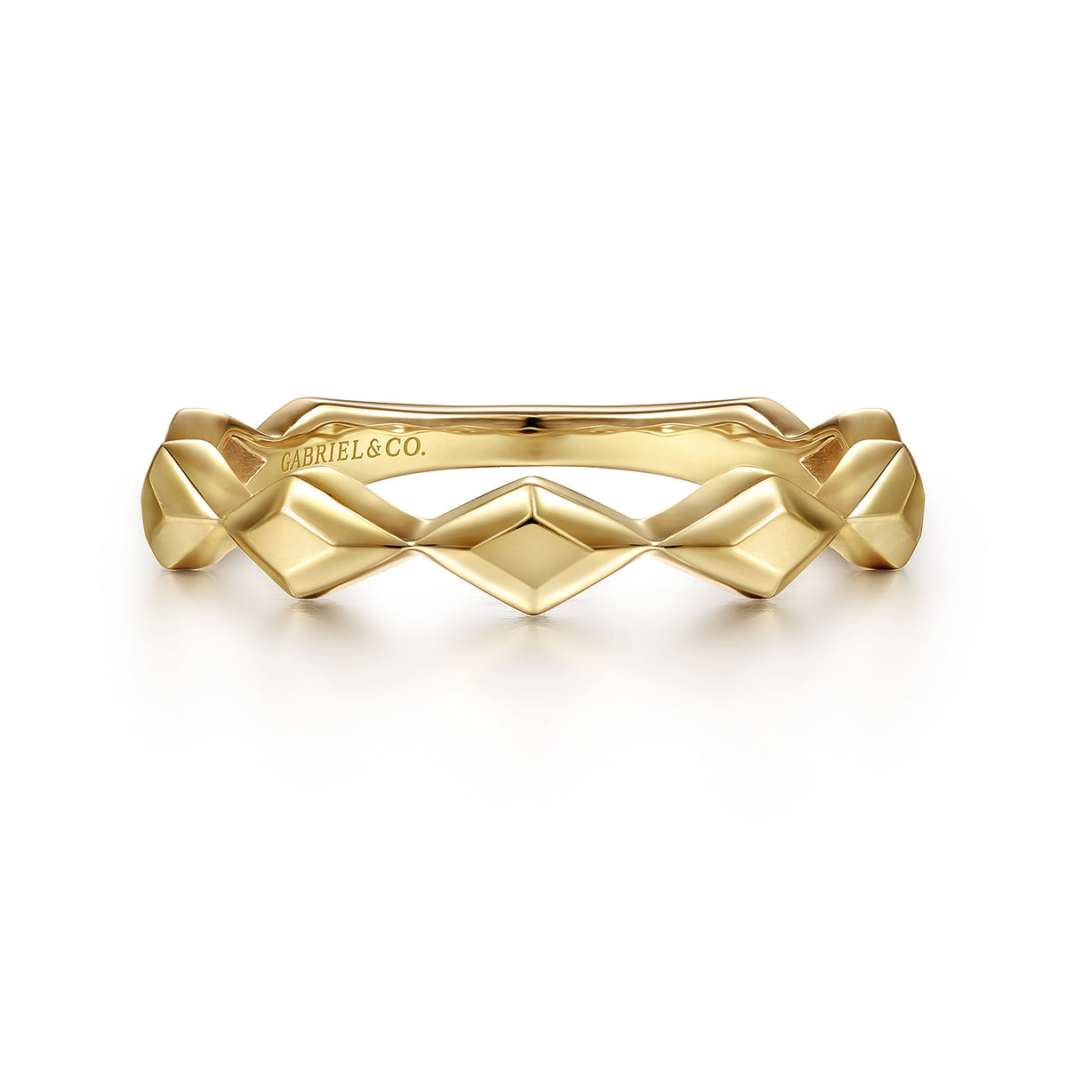 14K Yellow Gold  Rhombus Station Ring — Gabriel & Co. LR51929Y4JJJ