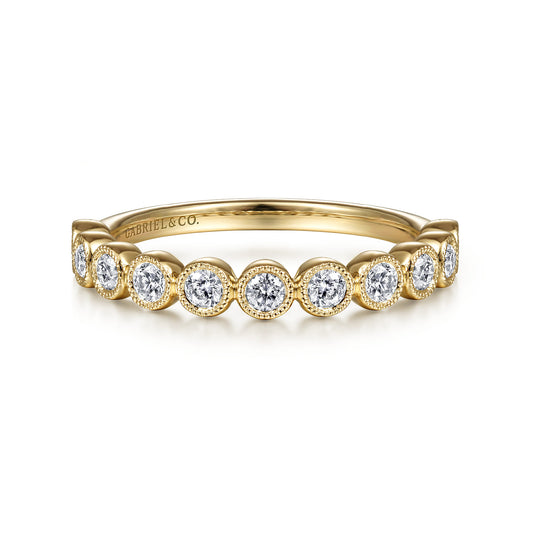 14K Yellow Gold Diamond Stackable Ring — Gabriel & Co. LR51932Y45JJ