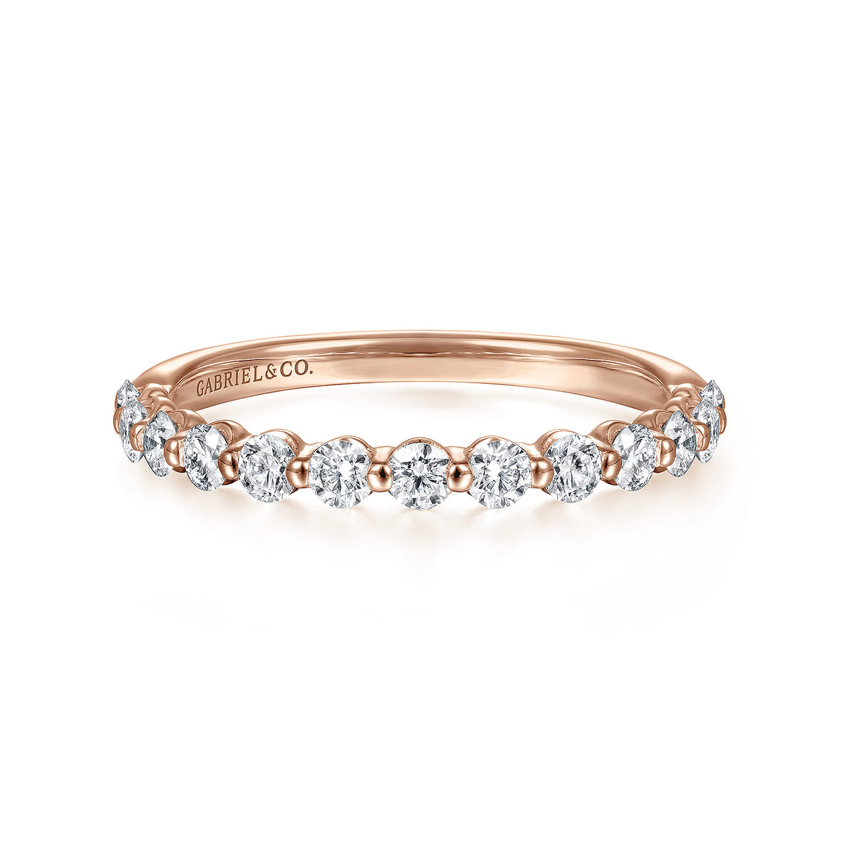 14K Pink Gold Diamond Ladies Ring — Gabriel & Co. LR51935K45JJ