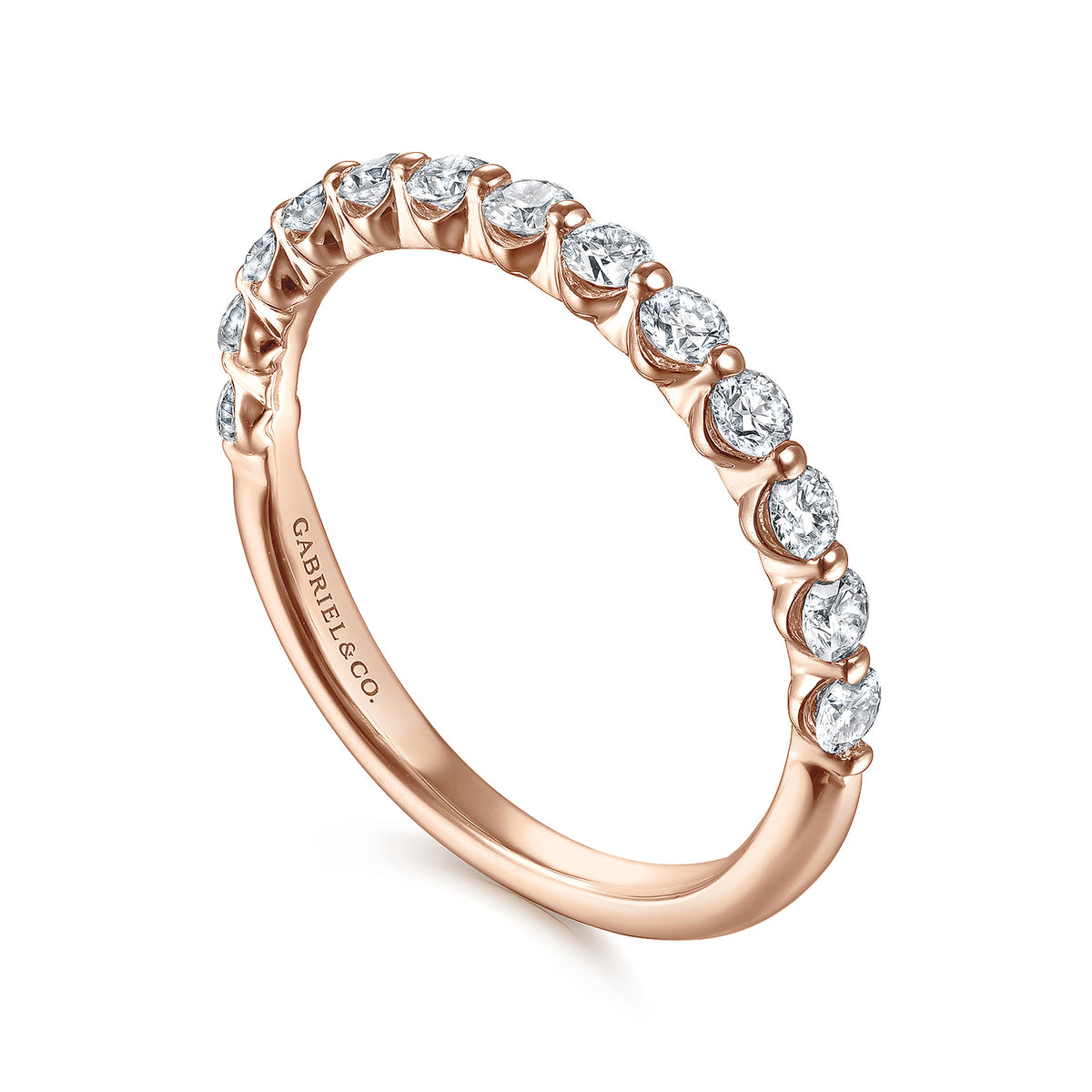 14K Pink Gold Diamond Ladies Ring — Gabriel & Co. LR51935K45JJ
