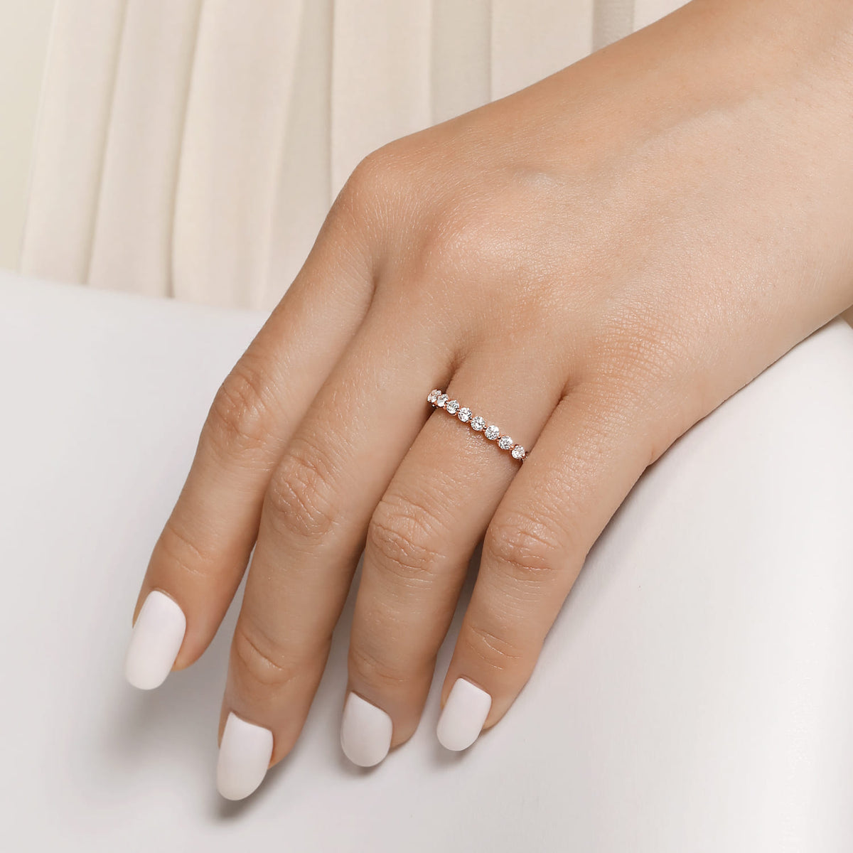14K Pink Gold Diamond Ladies Ring — Gabriel & Co. LR51935K45JJ