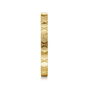 14K Yellow Gold X Pattern Stackable Ring — Gabriel & Co. LR51942Y4JJJ