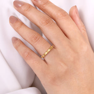 14K Yellow Gold X Pattern Stackable Ring — Gabriel & Co. LR51942Y4JJJ