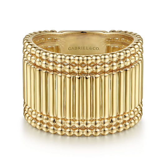 14K Yellow Gold Bujukan Cigar Band — Gabriel & Co. LR52152Y4JJJ