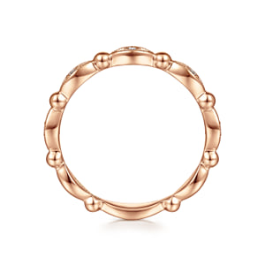 14K Rose Gold Bujukan Marquise Station Diamond Ring — Gabriel & Co. LR52157K45JJ