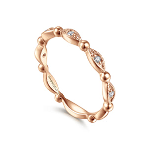 14K Rose Gold Bujukan Marquise Station Diamond Ring — Gabriel & Co. LR52157K45JJ