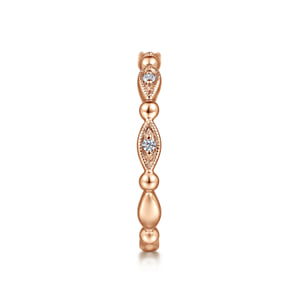 14K Rose Gold Bujukan Marquise Station Diamond Ring — Gabriel & Co. LR52157K45JJ