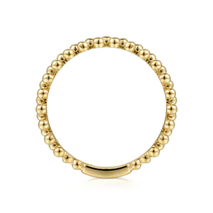 14K Yellow Gold Double Row Bujukan Beads Stackable Ring — Gabriel & Co. LR52160Y4JJJ