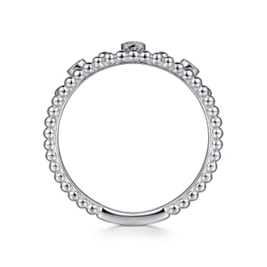 14K White Gold Diamond Crown Bujukan Ring — Gabriel & Co. LR52162W45JJ