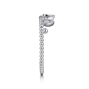 14K White Gold Diamond Crown Bujukan Ring — Gabriel & Co. LR52162W45JJ
