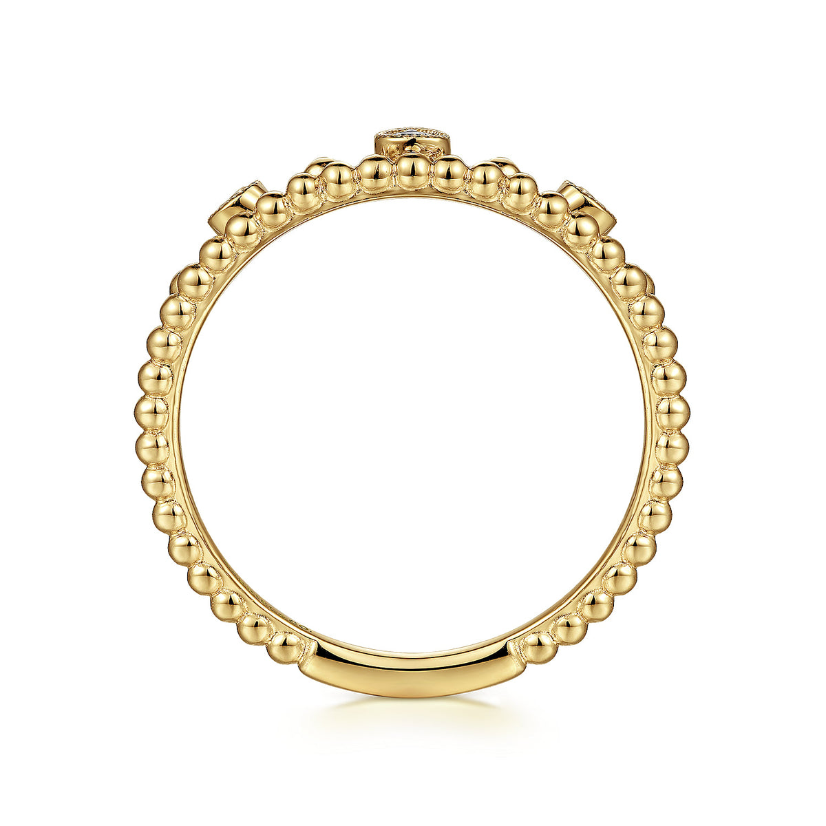 14K Yellow Gold Diamond Crown Bujukan Ring — Gabriel & Co. LR52162Y45JJ