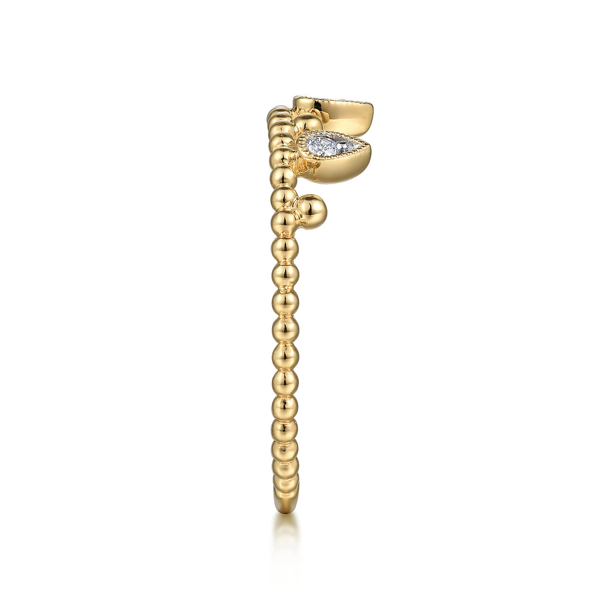 14K Yellow Gold Diamond Crown Bujukan Ring — Gabriel & Co. LR52162Y45JJ