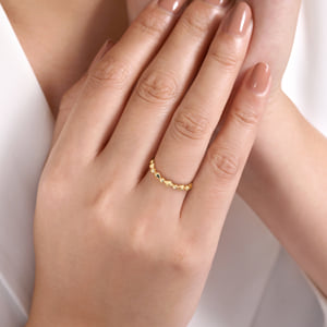 14K Yellow Gold Geometric Station Stackable Ring — Gabriel & Co. LR52171Y4JJJ