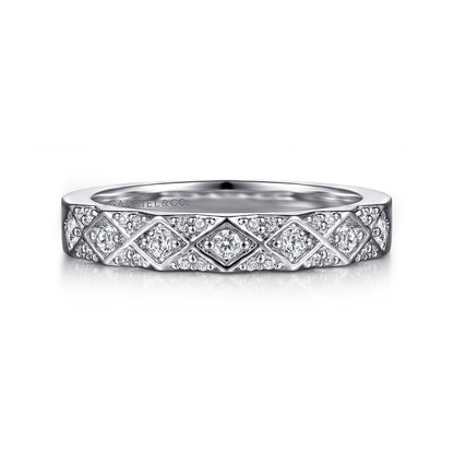 14K White Gold Diamond Stackable Ring — Gabriel & Co. LR52287W45JJ