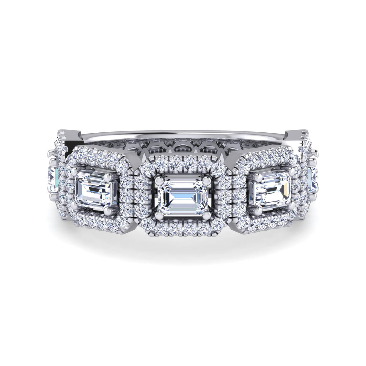 18K White Gold Diamond Wide Band Ring — Gabriel & Co. LR52387W84JJ