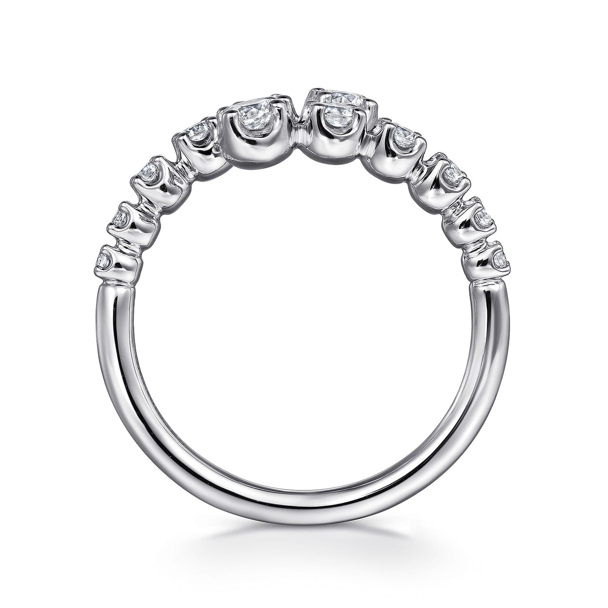 14K White Gold Diamond Bypass Ring — Gabriel & Co. LR52422W45JJ