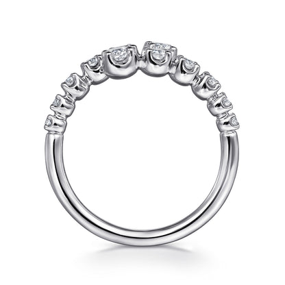 14K White Gold Diamond Bypass Ring — Gabriel & Co. LR52422W45JJ