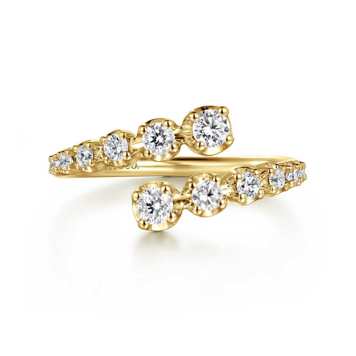 14K Yellow Gold Diamond Bypass Ring — Gabriel & Co. LR52422Y45JJ
