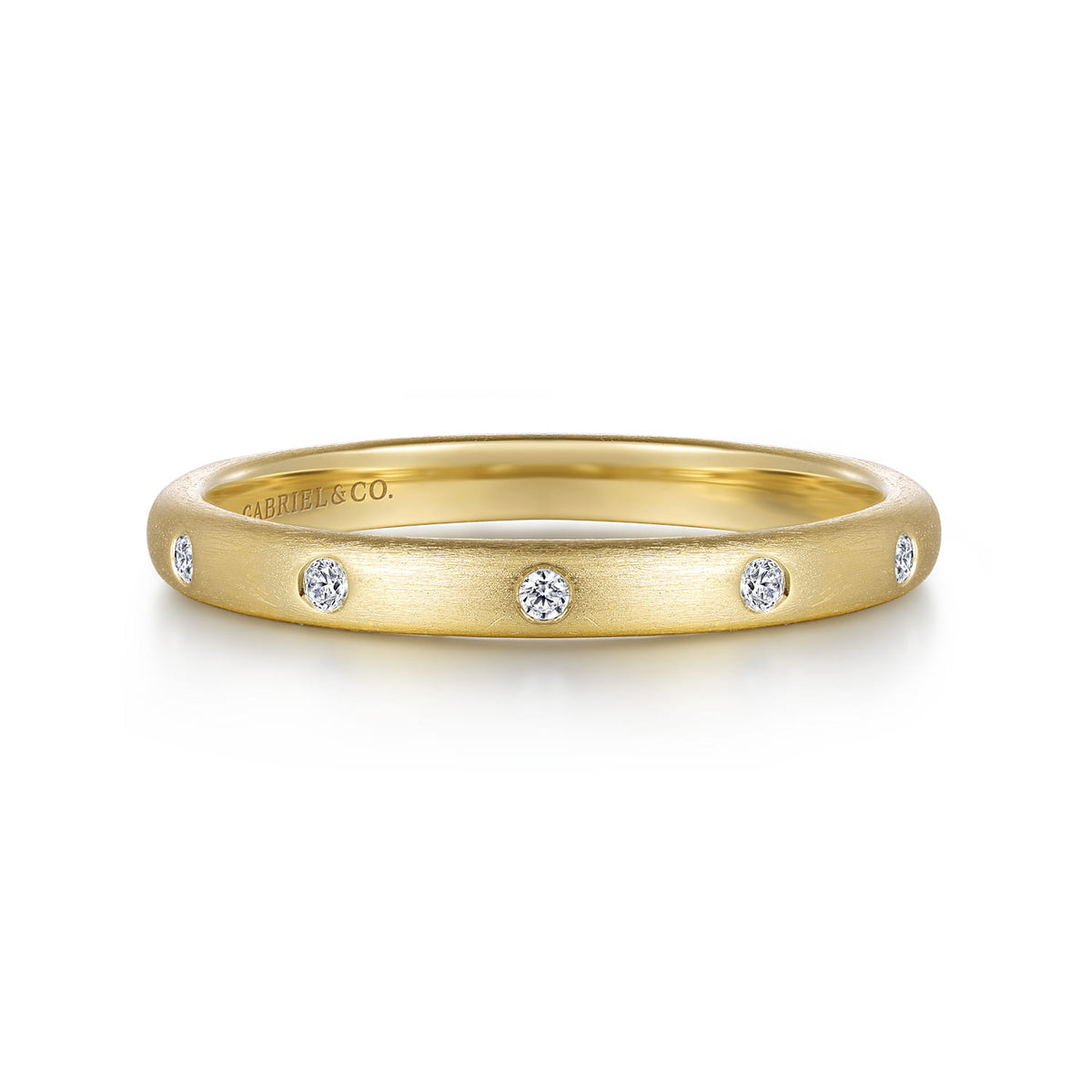 14K Yellow Gold Diamond Stackable Ring, 0.04ct — Gabriel & Co. LR52508Y45JJ