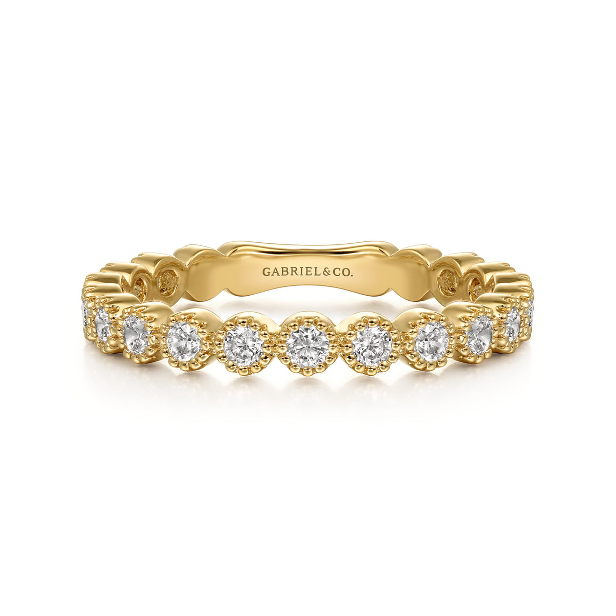 Stackable Ring 14K Yellow Gold Diamond 0.55ct — Gabriel & Co. LR52539Y45JJ