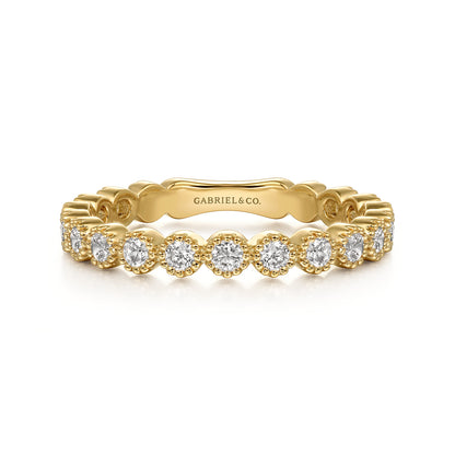 Stackable Ring 14K Yellow Gold Diamond 0.55ct — Gabriel & Co. LR52539Y45JJ