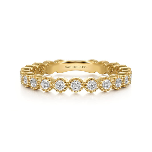 Stackable Ring 14K Yellow Gold Diamond 0.55ct — Gabriel & Co. LR52539Y45JJ