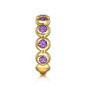 14K Yellow Gold AM - Amethyst Ladies Ring — Gabriel & Co. LR52543Y4JAM