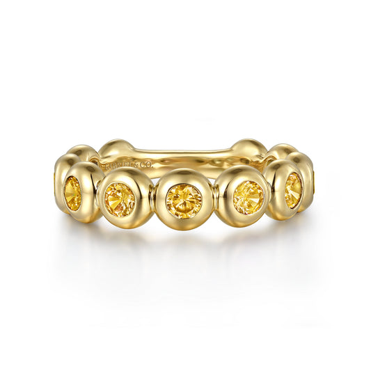 14K Yellow Gold CT - Citrine Ladies Ring — Gabriel & Co. LR52543Y4JCT