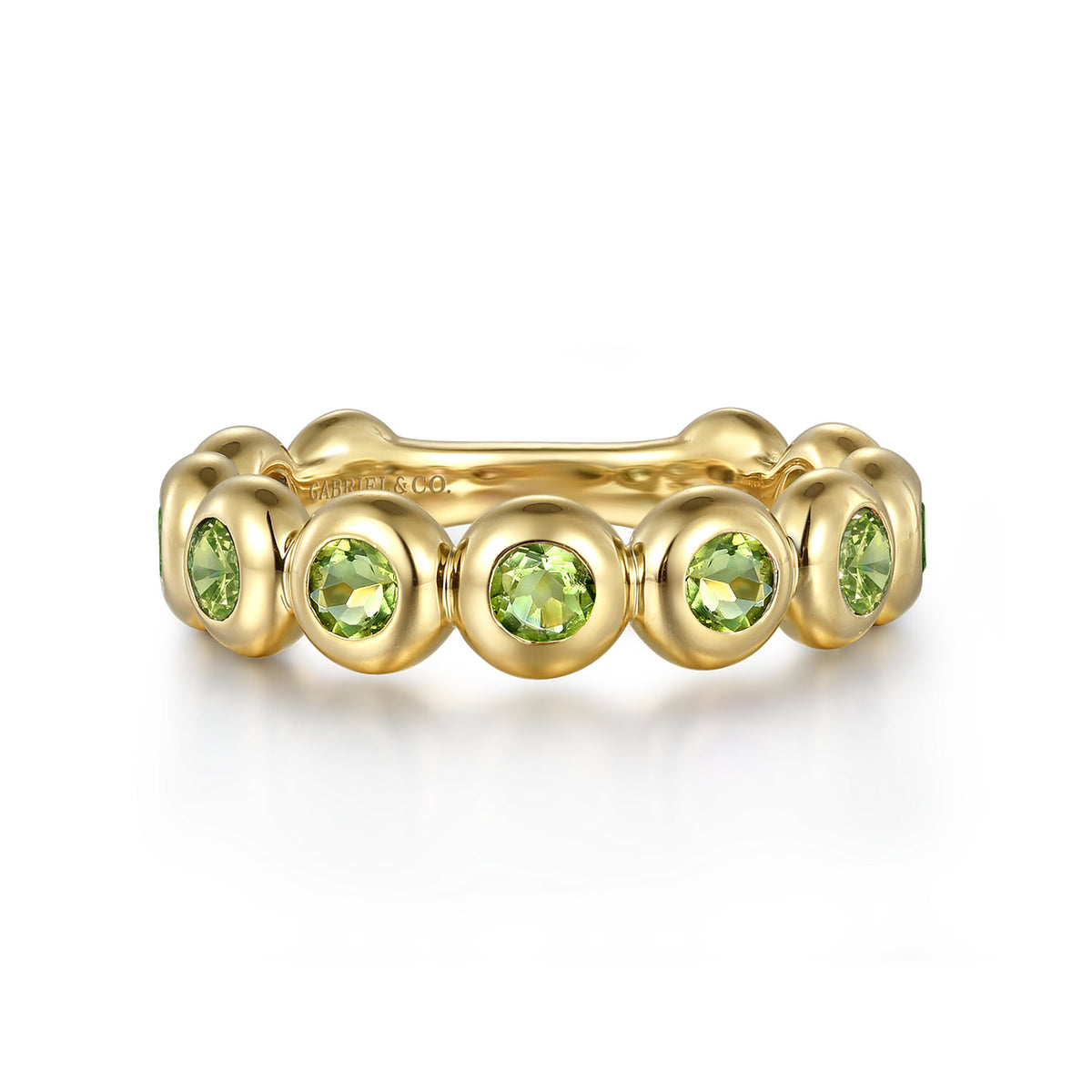14K Yellow Gold PE - Peridot Ladies Ring — Gabriel & Co. LR52543Y4JPE