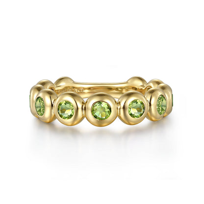 14K Yellow Gold PE - Peridot Ladies Ring — Gabriel & Co. LR52543Y4JPE