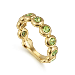 14K Yellow Gold PE - Peridot Ladies Ring — Gabriel & Co. LR52543Y4JPE