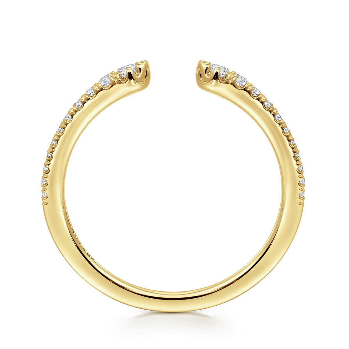 Stackable Open Ring 14K Yellow Gold Diamond 0.16ct — Gabriel & Co. LR52544Y45JJ
