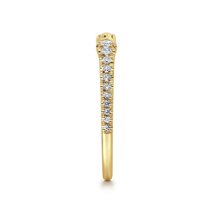Stackable Open Ring 14K Yellow Gold Diamond 0.16ct — Gabriel & Co. LR52544Y45JJ