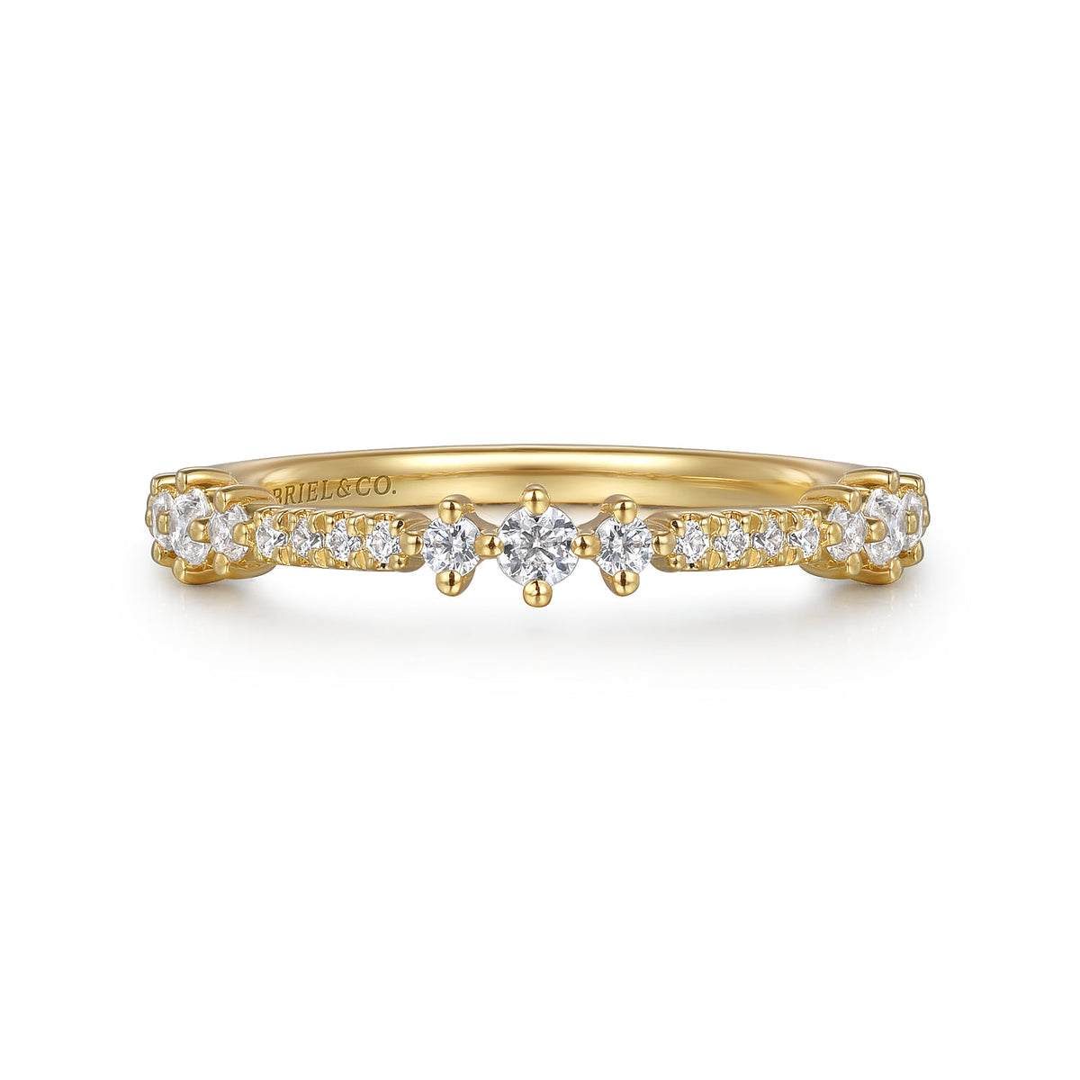 14K Yellow Gold Diamond Stackable Ring, 0.24ct — Gabriel & Co. LR52554Y45JJ