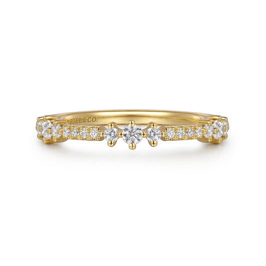14K Yellow Gold Diamond Stackable Ring, 0.24ct — Gabriel & Co. LR52554Y45JJ