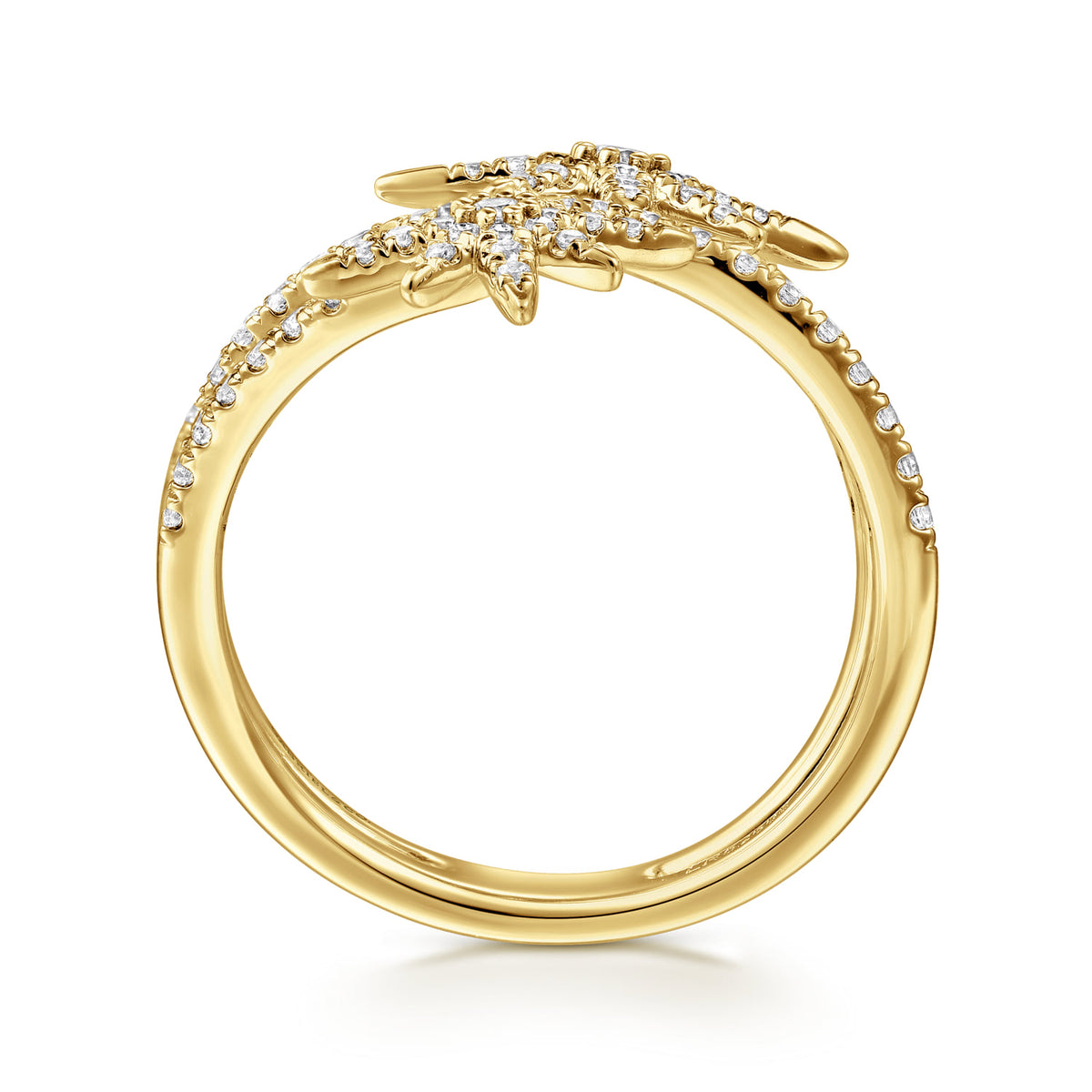 14K Yellow Gold Diamond Starburst Wrap Ladies Ring — Gabriel & Co. LR52608Y45JJ
