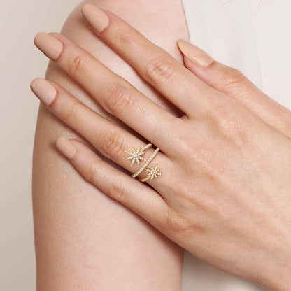 14K Yellow Gold Diamond Starburst Wrap Ladies Ring — Gabriel & Co. LR52608Y45JJ